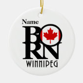 GEBOREN Winnipeg Keramisch Ornament (Voorkant)