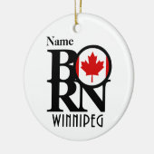 GEBOREN Winnipeg Keramisch Ornament (Links)