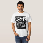 Geboren zangeres zwart/witte heup t-shirt (Voorkant volledig)