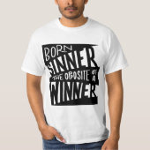 Geboren zangeres zwart/witte heup t-shirt (Voorkant)