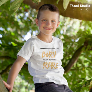 Geboren Zeldzame Sprong Jaar Jongen Feb 29 Verjaar T-shirt