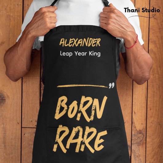 Geboren Zeldzame Sprong Jaar Koning Feb 29 Verjaar Schort
