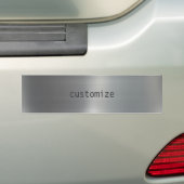 geborsteld aluminium bumpersticker (Op auto)