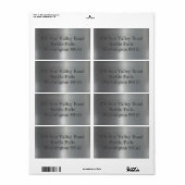 geborsteld aluminium etiket (Full Sheet)