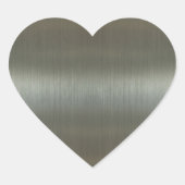 geborsteld aluminium hart sticker (Voorkant)