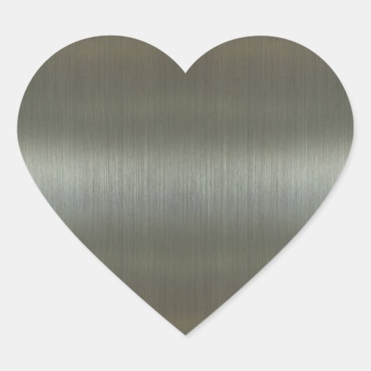 geborsteld aluminium hart sticker (Voorkant)