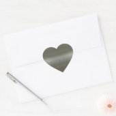 geborsteld aluminium hart sticker (Envelop)
