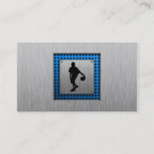 Geborsteld aluminium look Basketbalspeler Visitekaartje (Achterkant)