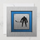 Geborsteld aluminium look Hockey Kaart (Achterkant)