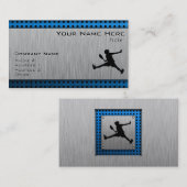 Geborsteld Aluminium look Tennis Visitekaartje (Voorkant / Achterkant)