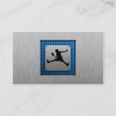 Geborsteld Aluminium look Tennis Visitekaartje (Achterkant)