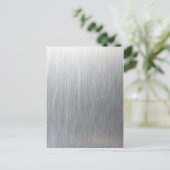geborsteld aluminium metaal briefkaart (Staand voorkant)