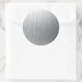 Geborsteld aluminium metaal ronde sticker (Tas)