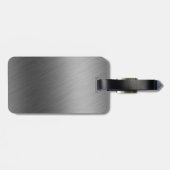 geborsteld aluminium metalen blik bagagelabel (Achterkant horizontaal)
