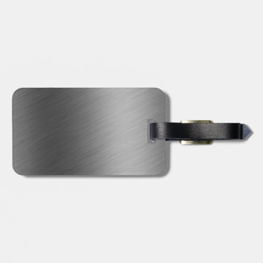 geborsteld aluminium metalen blik bagagelabel (Achterkant horizontaal)