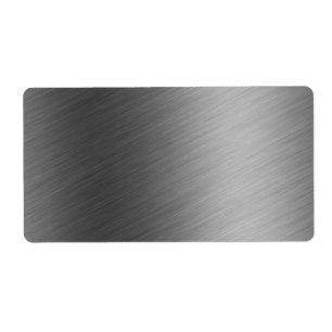 geborsteld aluminium metalen blik etiket