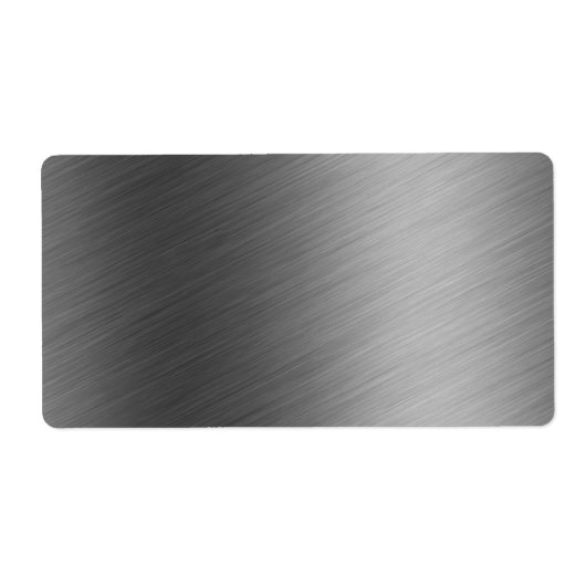 geborsteld aluminium metalen blik etiket (Voorkant)