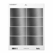 geborsteld aluminium metalen blik etiket (Full Sheet)