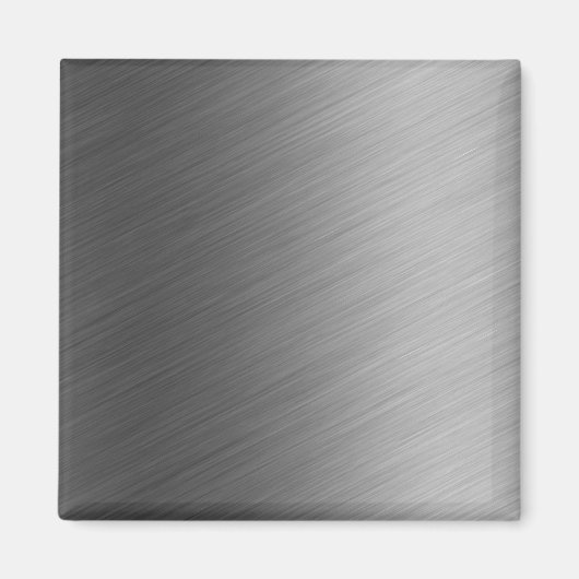 geborsteld aluminium metalen blik magneet (Voorkant)