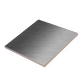 geborsteld aluminium metalen blik tegeltje (Zijkant)