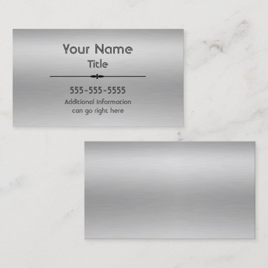 Geborsteld aluminium print Visitekaartjes (Voorkant / Achterkant)