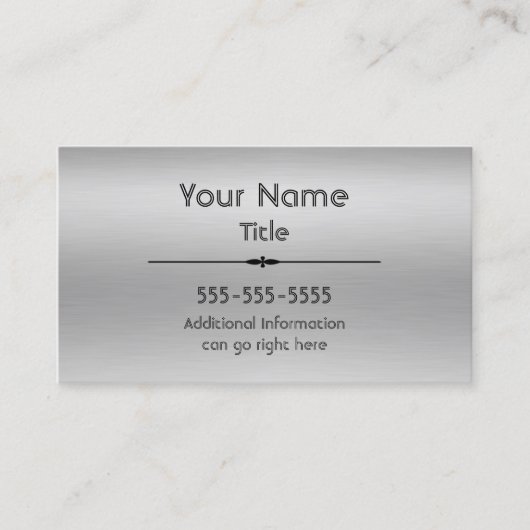 Geborsteld aluminium print Visitekaartjes (Voorkant)