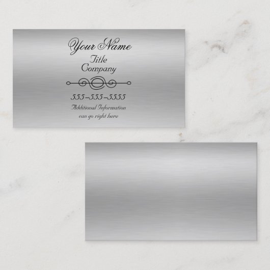 Geborsteld aluminium print Visitekaartjes (Voorkant / Achterkant)