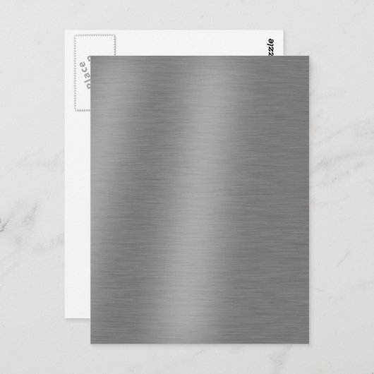 geborsteld aluminium textuur briefkaart (Voorkant / Achterkant)