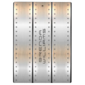 Geborsteld aluminium textuur geometrisch ontwerp klembord (Achterkant)