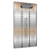 Geborsteld aluminium textuur geometrisch ontwerp klembord (Rechts)