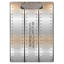 Geborsteld aluminium textuur geometrisch ontwerp klembord