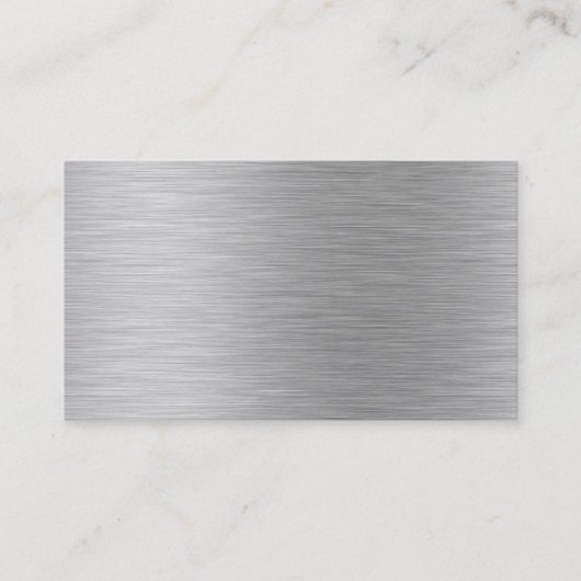 geborsteld aluminium visitekaartje (Voorkant)