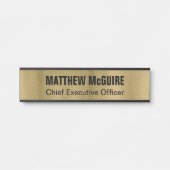 Geborsteld Antiek Gold Look Kantoor Deurbordje (Voorkant)