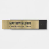 Geborsteld Antiek Gold Look Kantoor Deurbordje (Voorkant)