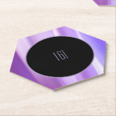 Geborsteld bloemblaadjes Lavendel papier Onderzett Kartonnen Onderzetters (Schuin)