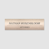 Geborsteld Bronzen Professionele Uitvoerende ID Naamplaatje (Voorkant)