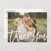 Geborsteld bruiloft Dank u Briefkaart (Voorkant / Achterkant)