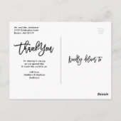 Geborsteld bruiloft Dank u Briefkaart (Achterkant)