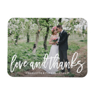 Geborsteld bruiloft dank u foto magneet