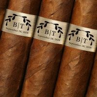 Geborsteld Champagne Goud Bruiloft Sigaar Band Lab