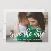 Geborsteld Charm EDITABLE KLEUR Save The Date Kaar Kaart (Voorkant)