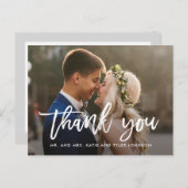 Geborsteld Charm Wedding Bedankt Card Briefkaart (Voorkant / Achterkant)