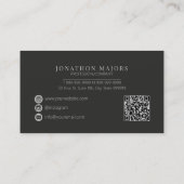 Geborsteld Chroom & Steen Monogram ID1042 Visitekaartje (Achterkant)