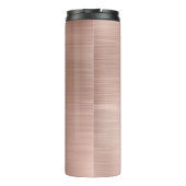 Geborsteld Faux Roos Goud Metallic Thermosbeker (Achterkant)