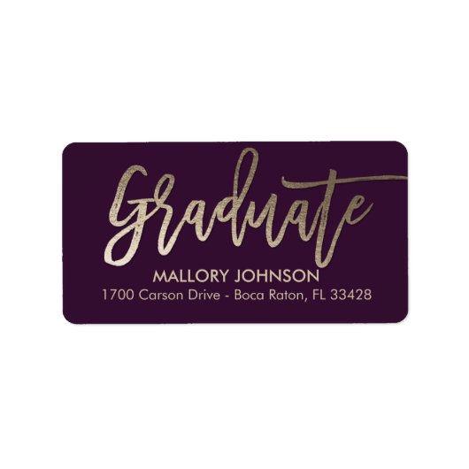 Geborsteld Glimmer BEWERKBAAR KLEUR Afstuderen Lab Etiket (Voorkant)