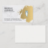 Geborsteld goud | Garderobe Kunstenaar | Mode Desi Visitekaartje (Voorkant / Achterkant)