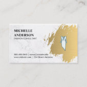 Geborsteld goud | Garderobe Kunstenaar | Mode Desi Visitekaartje (Voorkant)