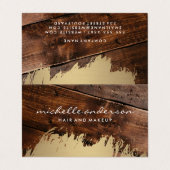 Geborsteld goud | Hout Visitekaartje (Buitenkant ongevouwen)