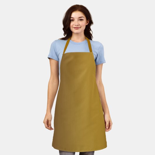 Geborsteld goud kleur schort (Gedragen)