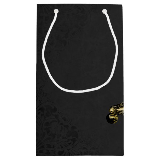 Geborsteld Goud Mardi Gras Masquerade Klein Cadeauzakje (Achterkant)